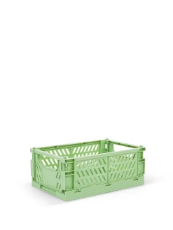 coincasa Cesti E Organizer|Scatola pieghevole portaoggetti in plastica Verde chiaro