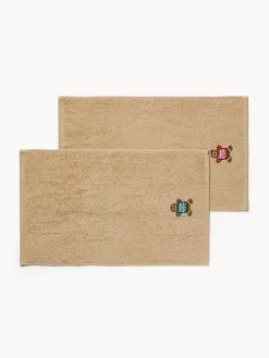 Asciugamani|Bagno|Set 2 asciugamani in spugna di cotone per Lui&Lei Beige