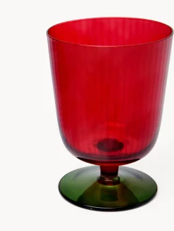 coincasa Bicchieri E Calici|Set 6 calici bassi in vetro spruzzato Rosso