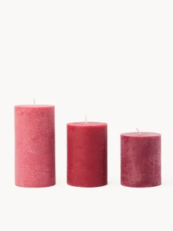 coincasa Candele E Diffusori|Candele Natalizie|Set 3 candele con cera di soia Rosso