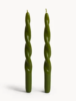 coincasa Candele E Diffusori|Set 2 candele torchon Verde