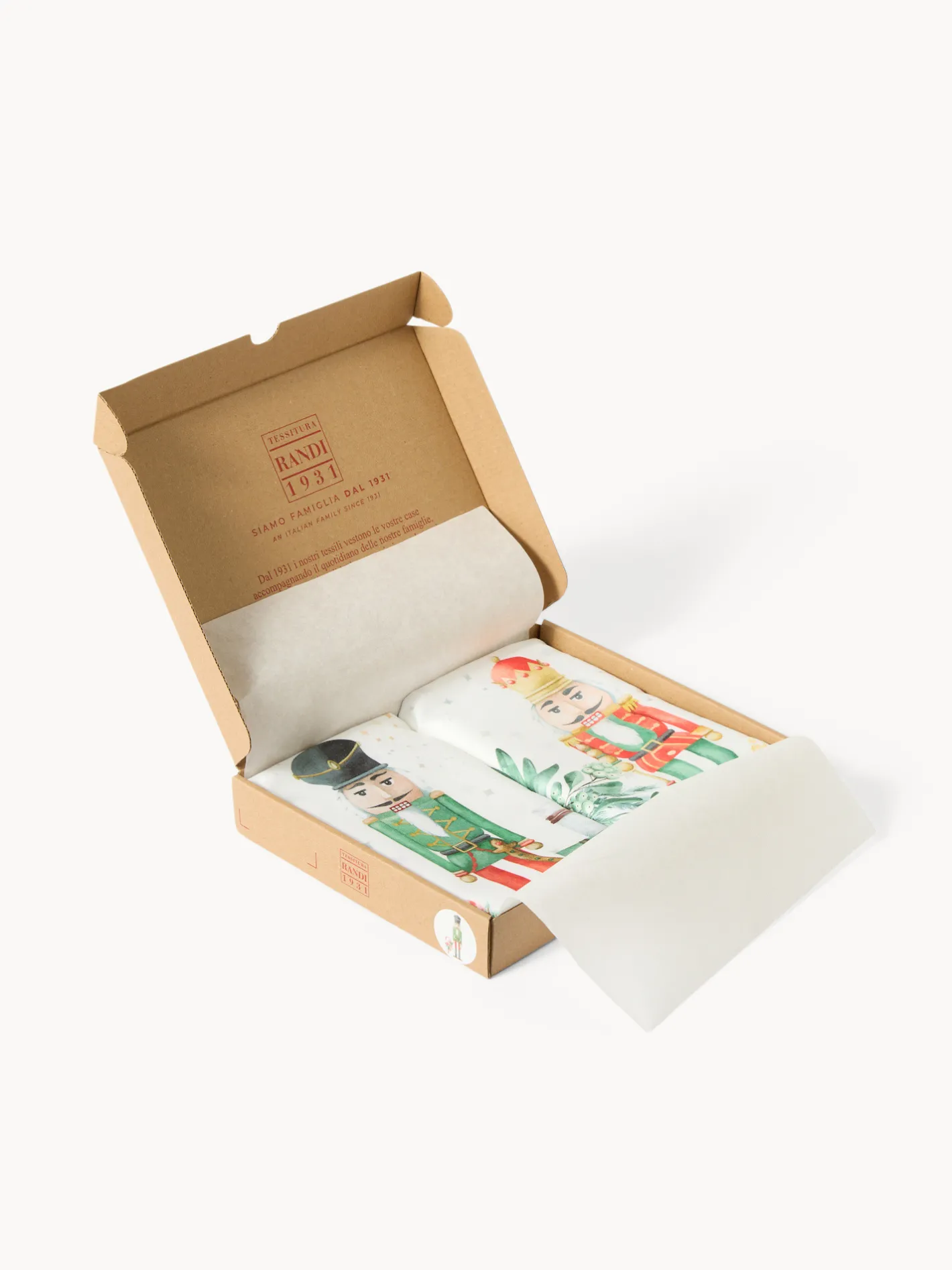 coincasa Federe E Copricuscini|Camera Da Letto|Set 2 federe in cotone stampa natalizia by Tessiture Randi Bianco