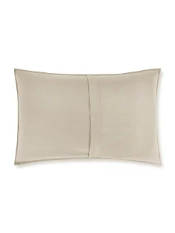 society limonta Biancheria Da Letto|Federe E Copricuscini|Set 2 federe percalle di cotone stampato Special Capsule SOCIETY Made in Italy per Coincasa Beige scuro