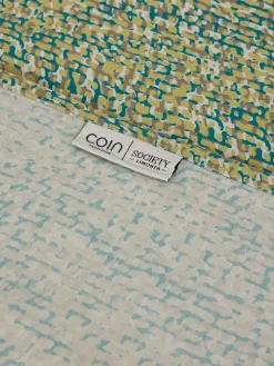 society limonta Biancheria Da Letto|Federe E Copricuscini|Set 2 federe percalle di cotone stampato Special Capsule SOCIETY Made in Italy per Coincasa Verde