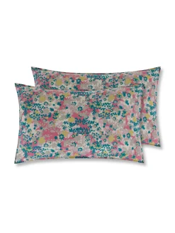 society limonta Biancheria Da Letto|Federe E Copricuscini|Set 2 federe percalle di cotone stampato Special Capsule SOCIETY Made in Italy per Coincasa Multicolor