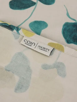 society limonta Biancheria Da Letto|Federe E Copricuscini|Set 2 federe percalle di cotone stampato Special Capsule SOCIETY Made in Italy per Coincasa Beige