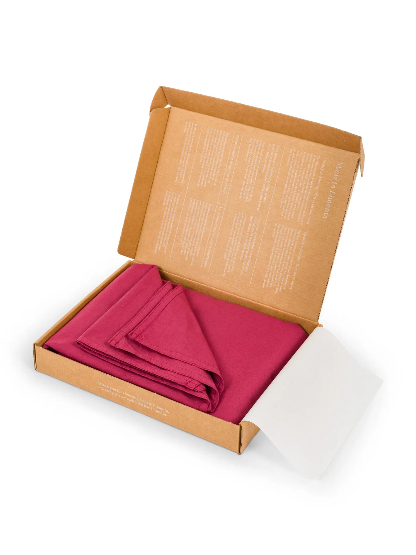 society limonta Biancheria Da Letto|Federe E Copricuscini|Set 2 federe percalle di cotone stampato Special Capsule SOCIETY Made in Italy per Coincasa Rosso