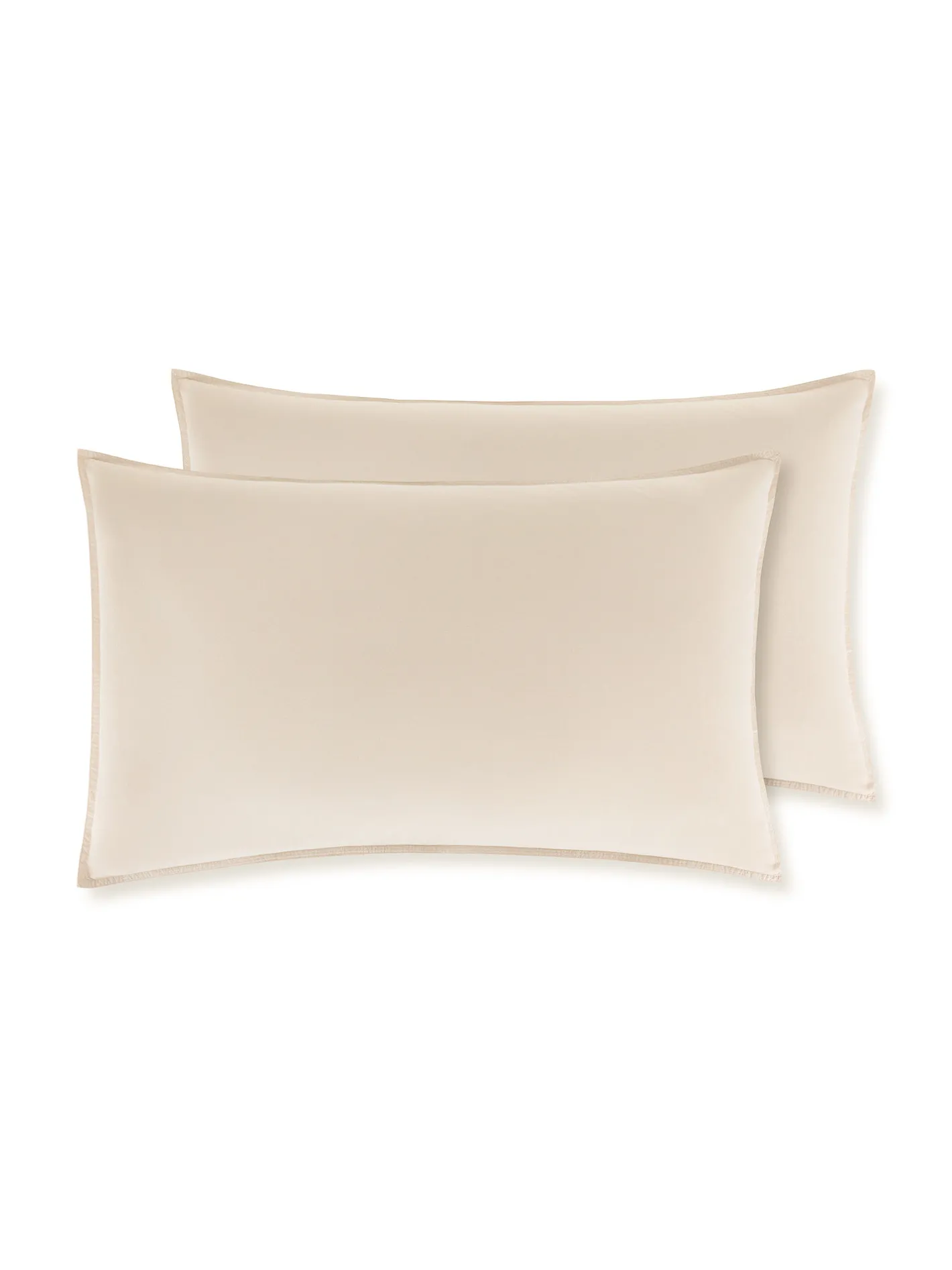 society limonta Federe E Copricuscini|Biancheria Da Letto|Set 2 federe percalle di cotone stampato Special Capsule SOCIETY Made in Italy per Coincasa Beige
