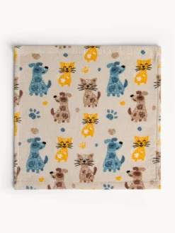 coincasa Asciugamani|Set 2 lavette in cotone velour stampa animaletti Grigio