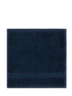 coincasa Asciugamani|Biancheria Bagno|Set 2 lavette puro cotone tinta unita Zefiro Blu scuro