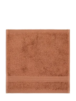 coincasa Asciugamani|Biancheria Bagno|Set 2 lavette puro cotone tinta unita Zefiro Marrone chiaro