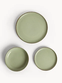 coincasa Piatti|Set 12 piatti in porcellana Verde