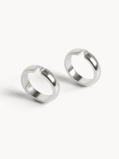 coincasa Accessori E Utensili Cucina|Set 2 portatovaglioli in silver plated Grigio