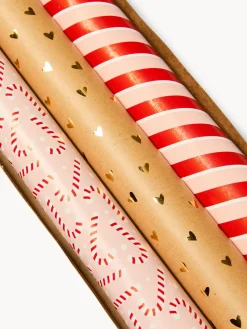 coincasa Altre Decorazioni Natalizie|Set 3 rotoli carta per impacchettare Rosso