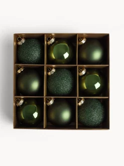 coincasa Palline|Set 9 sfere in vetro Verde