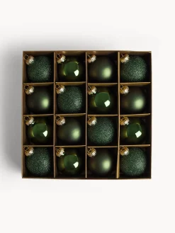 coincasa Palline|Set 16 sfere in vetro Verde