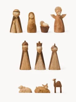 coincasa Altre Decorazioni Natalizie|Set 11 soggetti natività in legno Multicolor