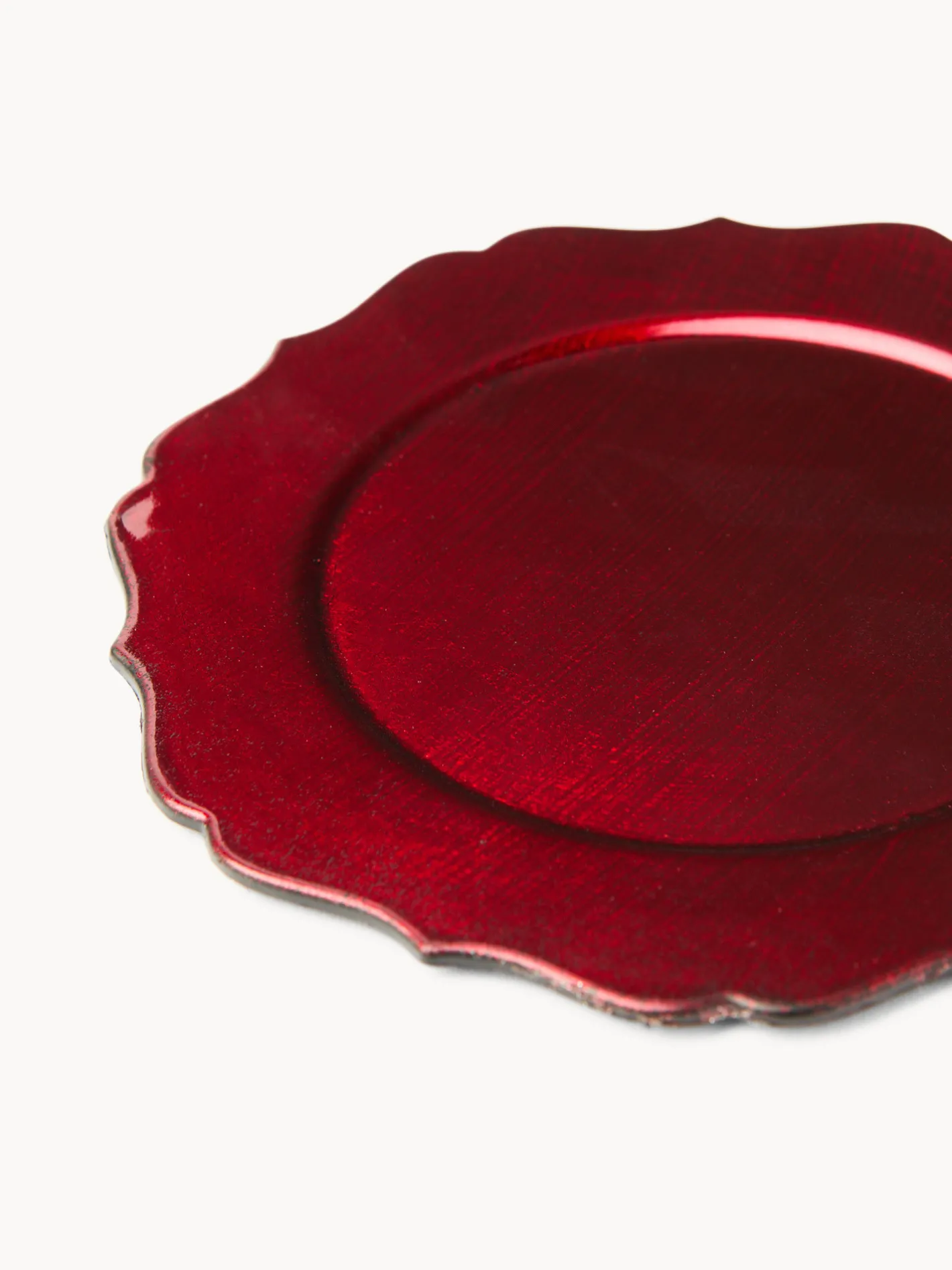 coincasa Accessori E Utensili Cucina|Set 4 sottobicchieri bordo ondulato Rosso