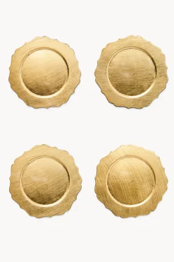 coincasa Accessori E Utensili Cucina|Set 4 sottobicchieri bordo ondulato Oro