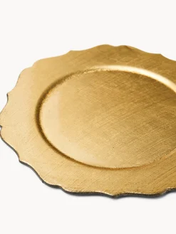 coincasa Accessori E Utensili Cucina|Set 4 sottobicchieri bordo ondulato Oro