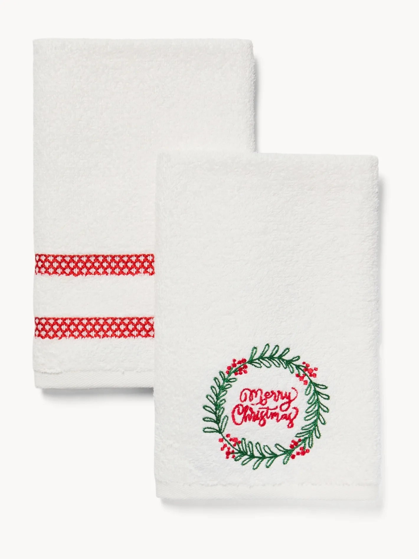 coincasa Grembiuli E Strofinacci|Strofinacci E Presine Natalizie|Set 2 strofinacci con box regalo Multicolor