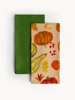 coincasa Biancheria Da Tavola|Grembiuli E Strofinacci|Set 2 strofinacci in panama di puro cotone Beige