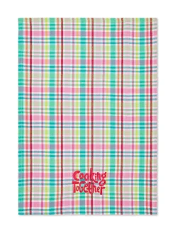 coincasa Biancheria Da Tavola|Grembiuli E Strofinacci|Set 2 strofinacci puro cotone ricamo verdure Multicolor