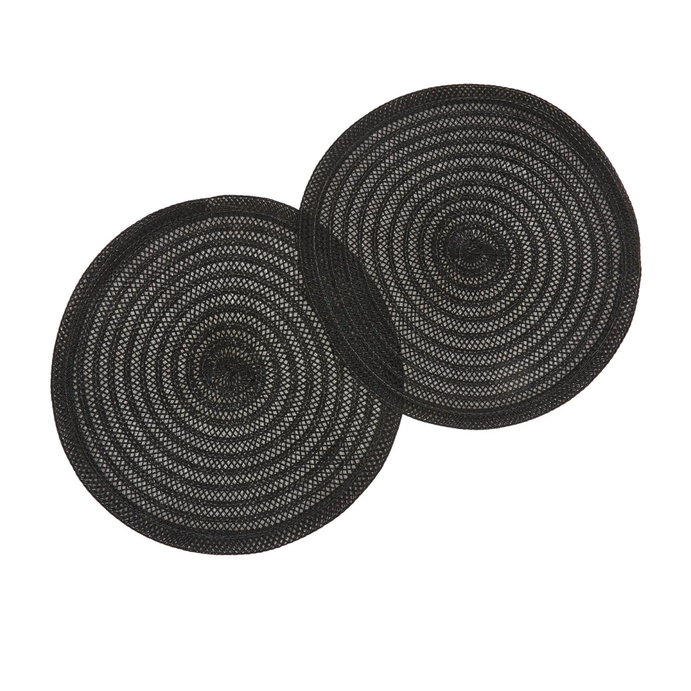 coincasa Biancheria Da Tavola|Tovagliette|Set 2 tovagliette trama intrecciata Nero