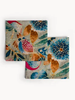 coincasa Biancheria Da Tavola|Tovaglie E Tovaglioli|Set 2 tovaglioli in twill di puro cotone stampa floreale Multicolor