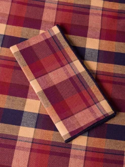 coincasa Biancheria Da Tavola|Tovaglie E Tovaglioli|Set 2 tovaglioli motivo check in puro cotone tinto filo Multicolor