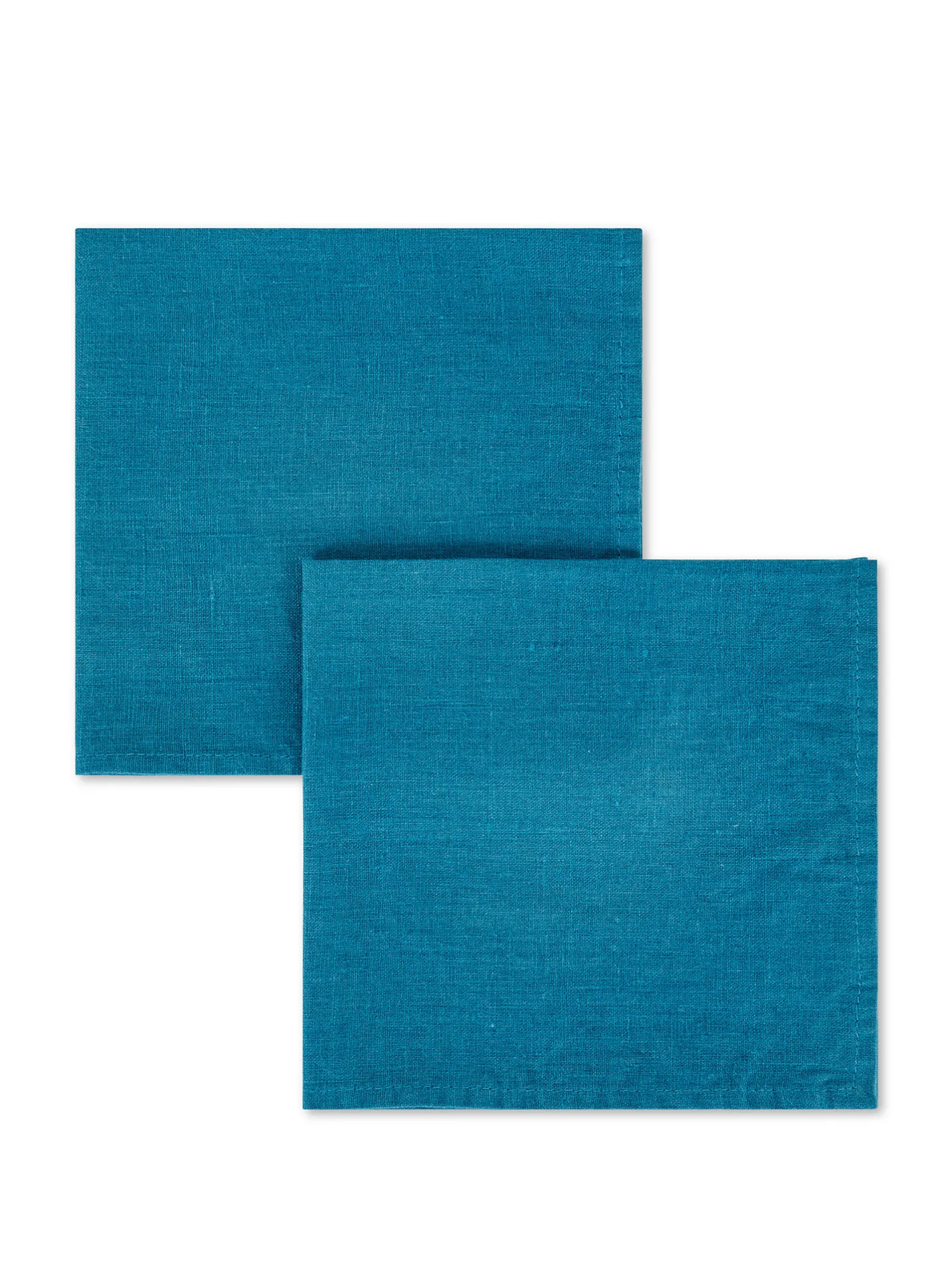 coincasa Biancheria Da Tavola|Tovaglie E Tovaglioli|Set 2 tovaglioli puro lino lavato tinta unita Petrolio