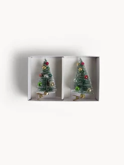 coincasa Altre Decorazioni|Set di 2 alberelli con clip Multicolor