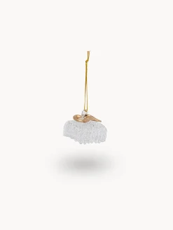 coincasa Altre Decorazioni|Set di 4 decorazioni per albero in vetro a forma di pacchetto regalo Trasparente