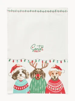 coincasa Grembiuli E Strofinacci|Strofinacci E Presine Natalizie|Set di 2 strofinacci natalizi in puro cotone Multicolor