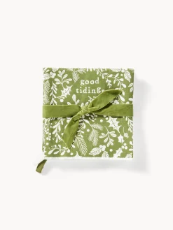 coincasa Grembiuli E Strofinacci|Strofinacci E Presine Natalizie|Set di 2 strofinacci natalizi in puro cotone Multicolor