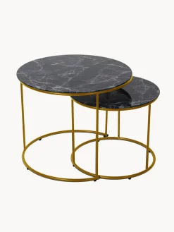 coincasa Tavoli|Set di 2 tavolini Glaze Nero