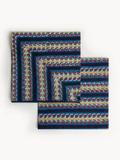 coincasa Biancheria Da Tavola|Tovaglie E Tovaglioli|Set di 2 tovaglioli in puro cotone stampa block print Multicolor