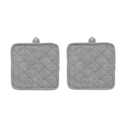 coincasa Biancheria Da Tavola|Presine E Guanti Da Cucina|Set due presine mèlange a trama fiammata Grigio