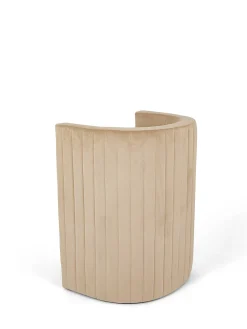 coincasa Divani Poltrone E Pouf|Set poltrona e sgabello in velluto Round Beige