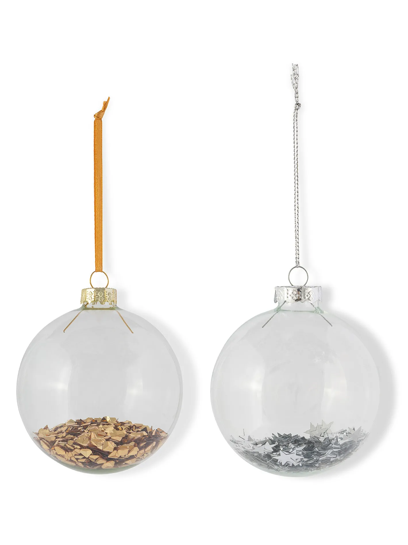 coincasa Palline|Sfera in vetro decorata a mano Trasparente