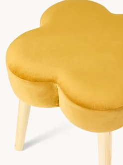 coincasa Sedie E Sgabelli|Sgabello in velluto Bloom Giallo