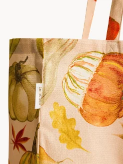 coincasa Accessori E Utensili Cucina|Shopper in panama di puro cotone stampa zucche Beige