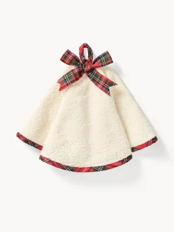 coincasa Grembiuli E Strofinacci|Strofinacci E Presine Natalizie|Strofinaccio in spugna di cotone con fiocco Bianco