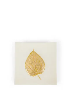 coincasa Soprammobili E Orologi|Svuotatasche decoro dorato Bianco/Oro