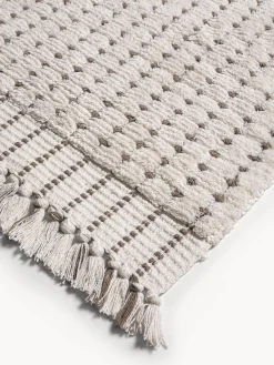 coincasa Tappeti Bagno|Tappeto bagno in cotone fantasia a trattini Bianco