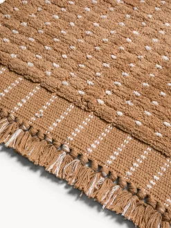 coincasa Tappeti Bagno|Tappeto bagno in cotone fantasia a trattini Beige scuro