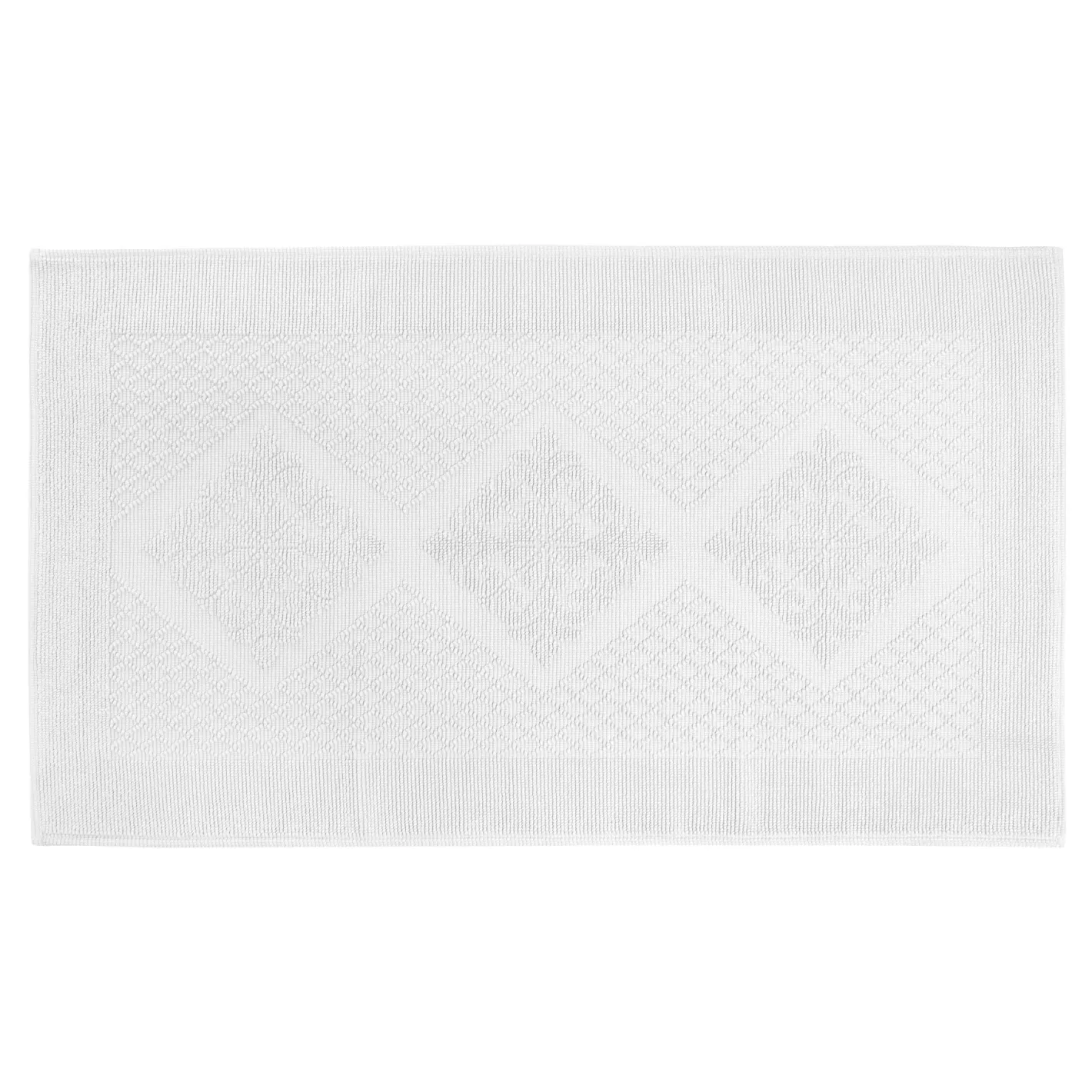 coincasa Tappeti Bagno|Biancheria Bagno|Tappeto bagno pelo corto jacquard Bianco