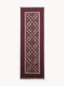 coincasa Tappeti Cucina|Tappeto da cucina sardo in puro cotone tinta unita Rosso bordeaux