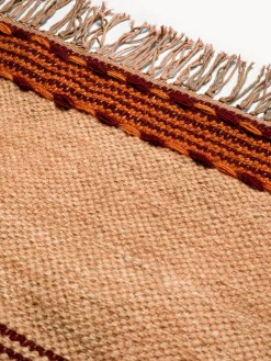 coincasa Tappeti Soggiorno|Tappeti|Tappeto in misto lana con fasce colorate e frange Arancione