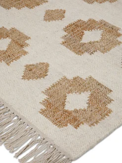 coincasa Tappeti|Tappeti Soggiorno|Tappeto juta motivo geometrico Bianco